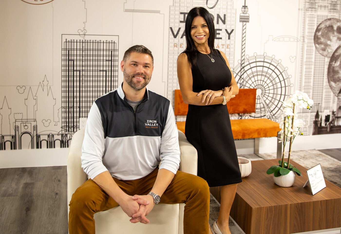 IVRE Orlando broker-owners Richard Alpizar and Vivian Hilmer in the Orlando office